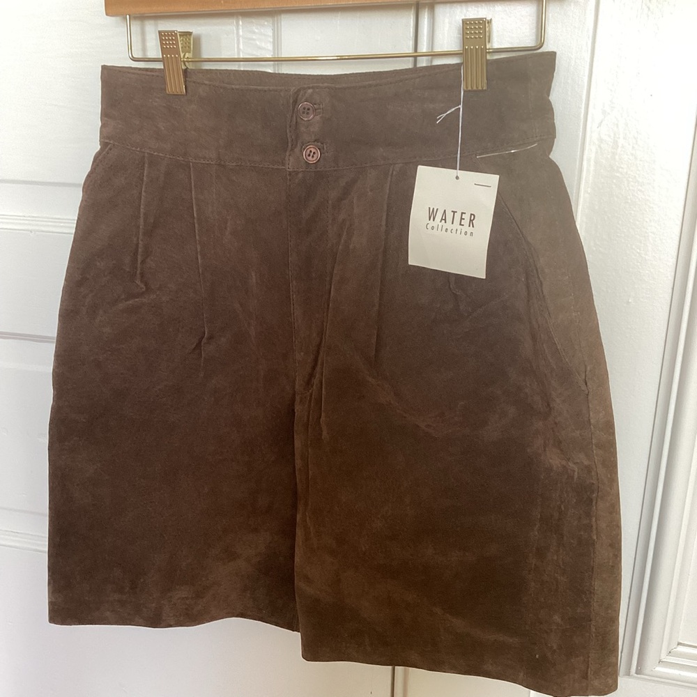 Women's High Waist Brown Shorts